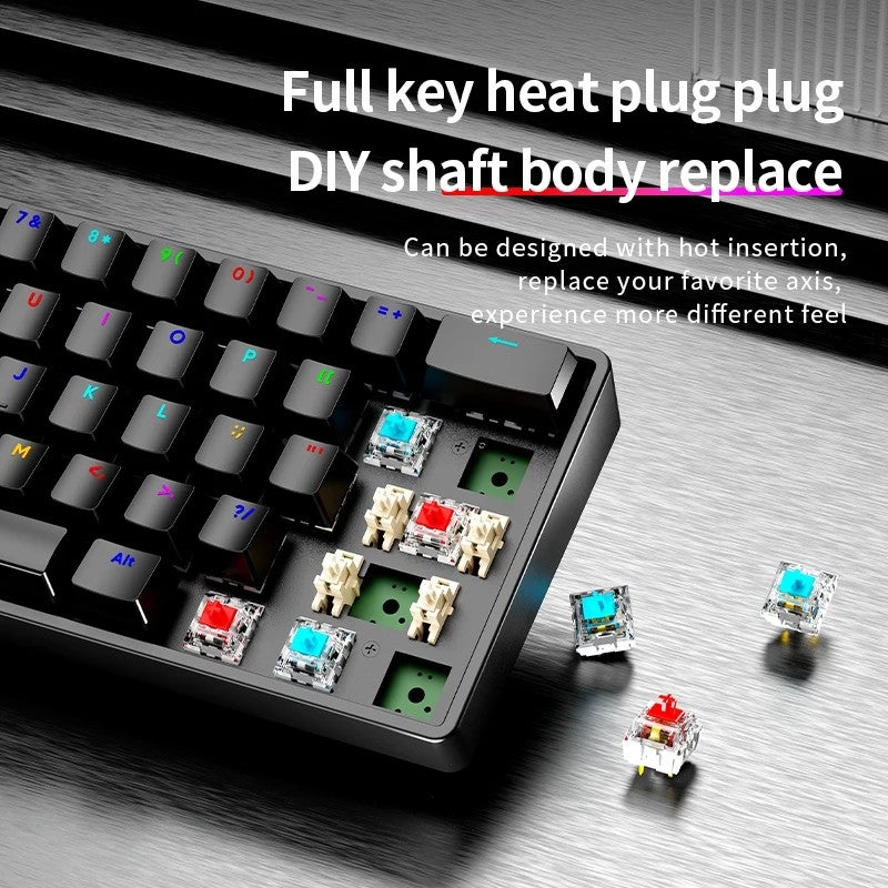 Bluejw 60% Triple Mode RGB Mechanical Gaming Keyboard - 61 Keys Bluetooth 5.0/2.4G/Wired Compact Gaming Keyboards, Price [Your Price] - Image 5